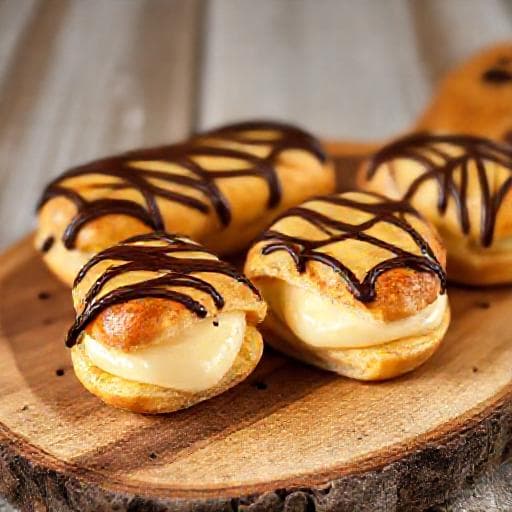 Quick Vanilla Cream Eclairs