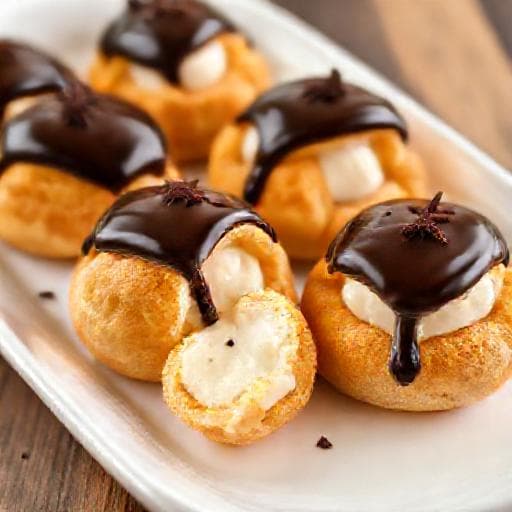 Classic Profiteroles with Chocolate Glaze