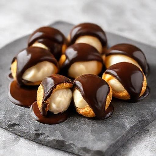 Quick Chocolate-Dipped Profiteroles