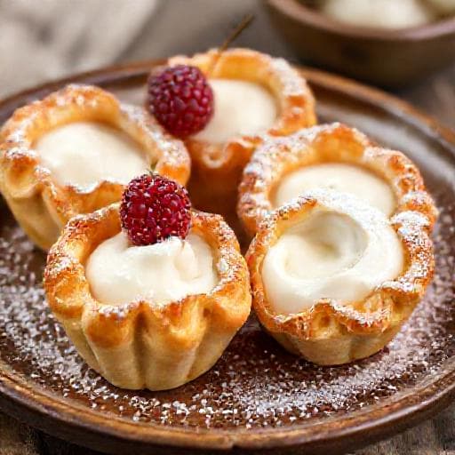 Classic 'Koshnichki z Kremom' (Baskets with Cream)