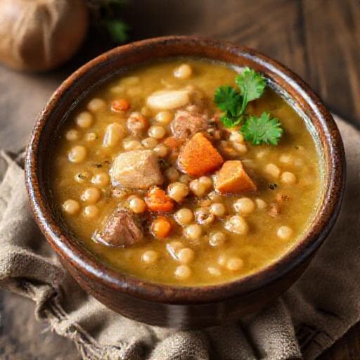 Traditional Bulgarian Pea Soup (Graha Supa)