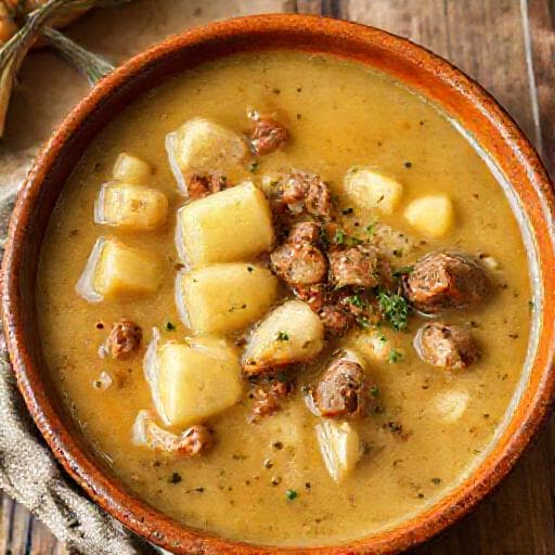 Hearty Celery Root and Sausage Soup