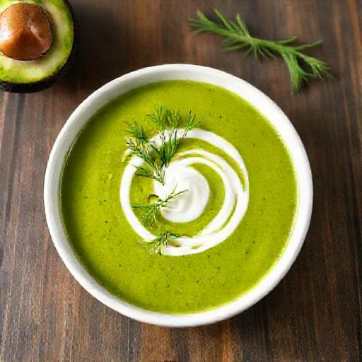 Classic Cold Avocado and Cucumber Soup