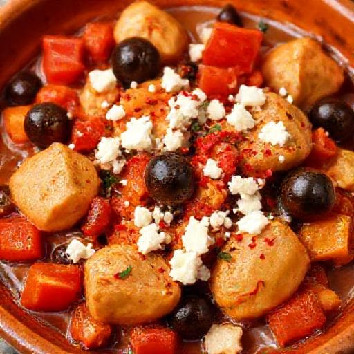 Spicy Chicken with Tomatoes, Olives, and Feta