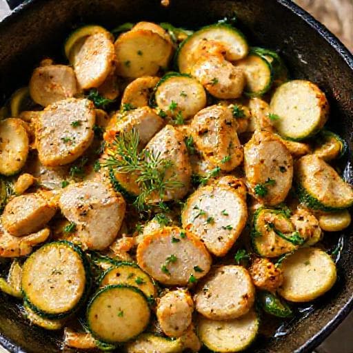 Quick Chicken and Zucchini Skillet