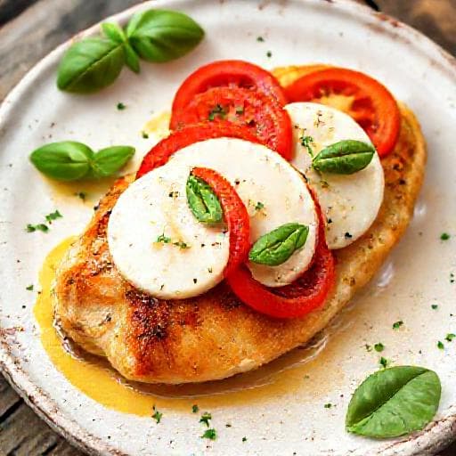 Classic Chicken Breast with Mozzarella and Tomatoes