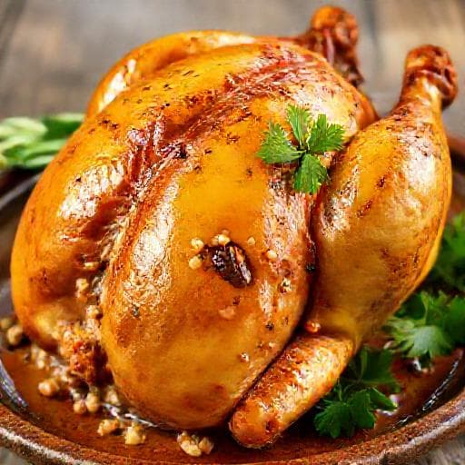 Traditional Bulgarian Stuffed Chicken with Rice and Mushrooms