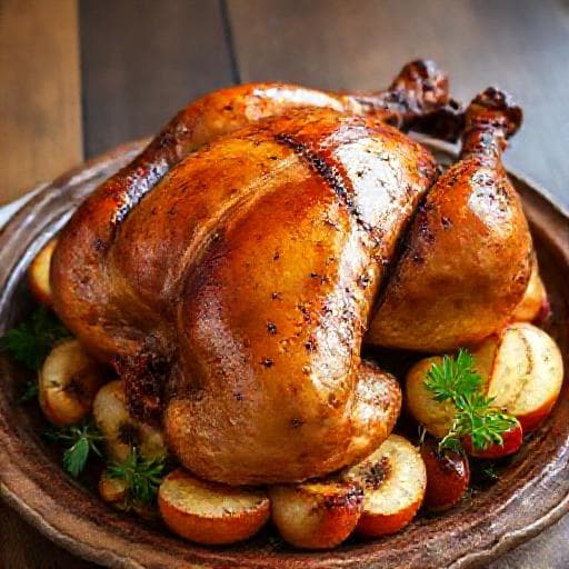 Classic Roasted Duck with Apples