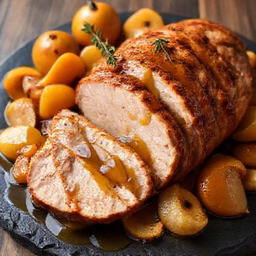 Pork Loin Roast with Apples and Calvados
