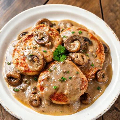 Classic Pork Medallions with Mushroom Sauce