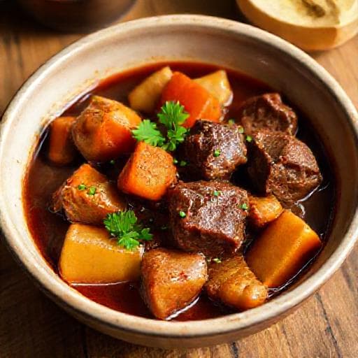 Beef Bourguignon with Root Vegetables