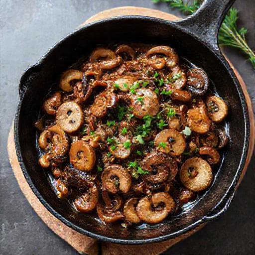Quick Beef and Mushroom Skillet (Бързо Телешко с Манатарки)