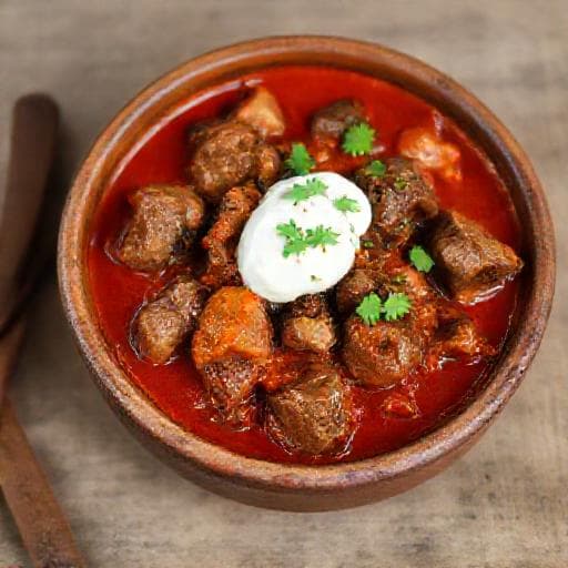 Beef and Mushroom Goulash with Smoked Paprika (Телешко с Манатарки и Пушен Пипер)