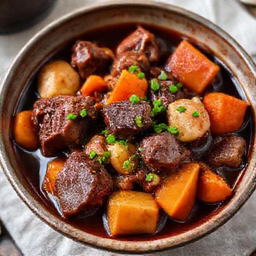 Quick Beef with Red Wine