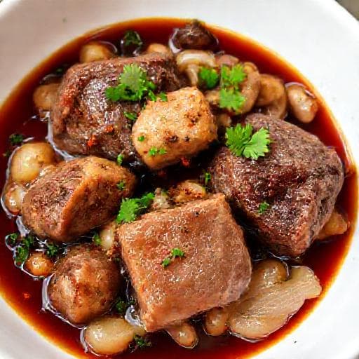 Quick Veal Shanks with Red Wine