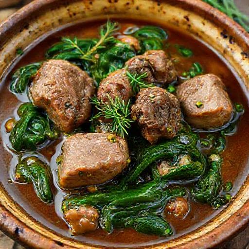 Traditional Lamb with Spinach (Агнешко със спанак)