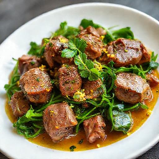 Lamb and Sorrel with Mint and Lemon