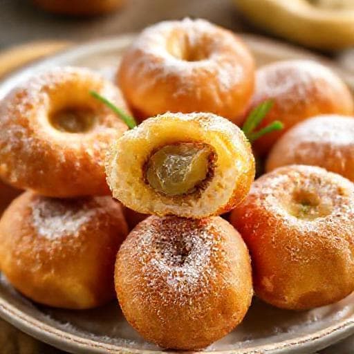 Paska Doughnuts with Leek Filling