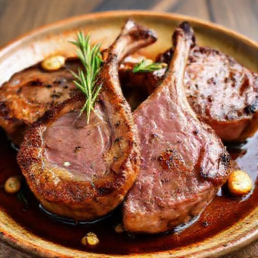 Classic Pan-Seared Lamb Chops with Garlic and Rosemary