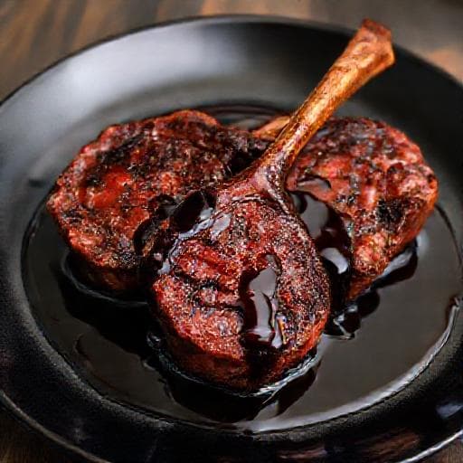 Pan-Seared Lamb Chops with Red Wine Reduction