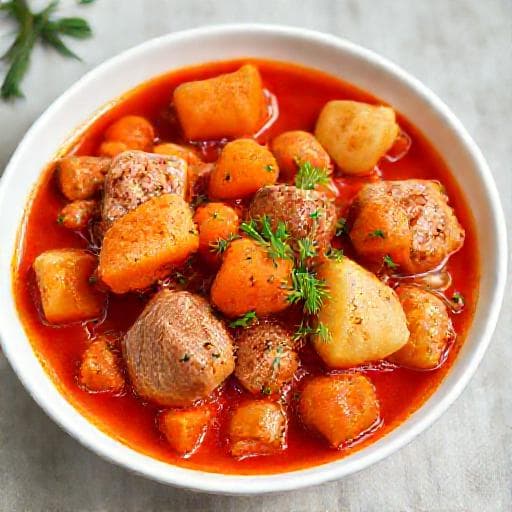Quick Veal Yahniya with Pre-Cooked Veal