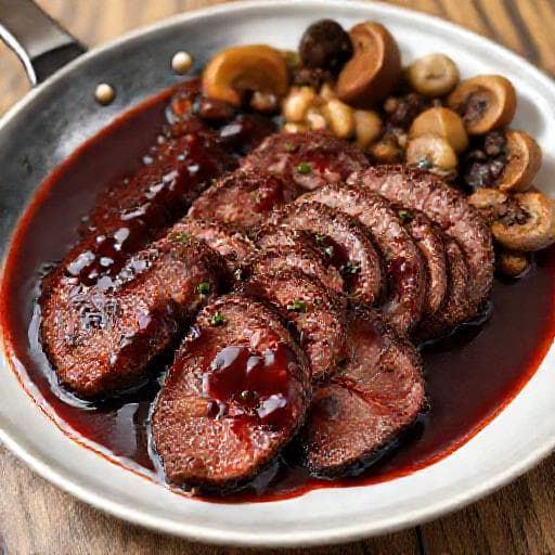 Quick Wild Boar with Red Wine Sauce