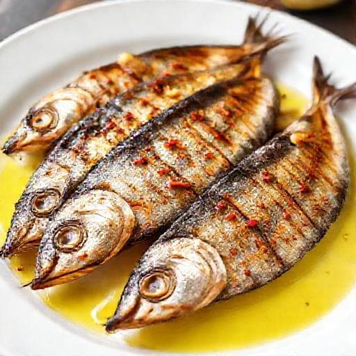 Egyszerű grillezett szardínia fokhagymával