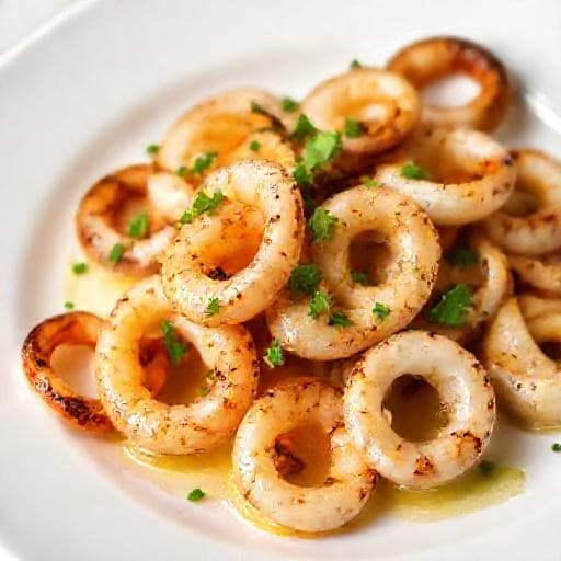 Gyors grillezett tintahal fokhagymás vajjal