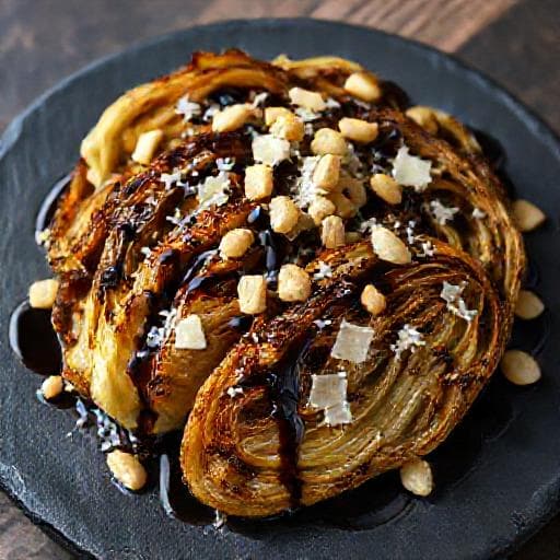 Sült Káposzta Édes-Savanyú Balzsamecetes Parmezánnal