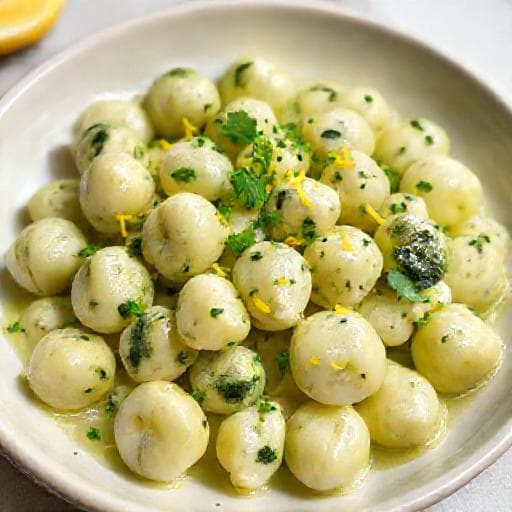 Spenótos Gnocchi Ricottával és Citrommal