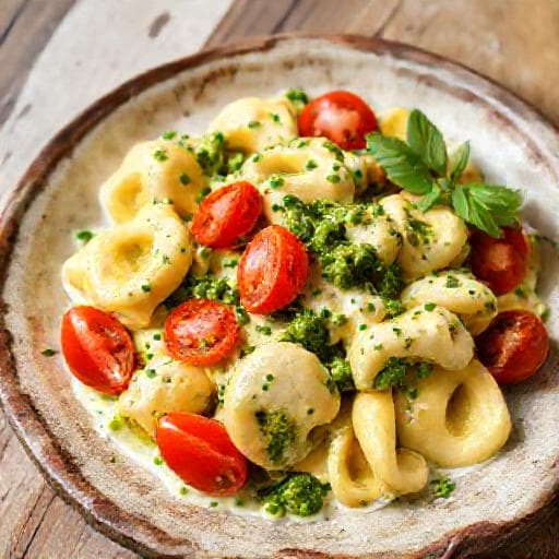 Gyors Tejszínes Tortellini Pestoval