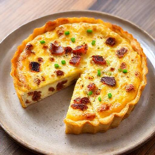 Quiche Lorraine Alsó-Lotaringiai stílusban (Krumplis tésztával)