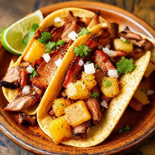 Hagyományos Tacos al Pastor