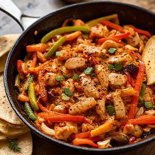 Gyors Csirkés Fajita Serpenyőben