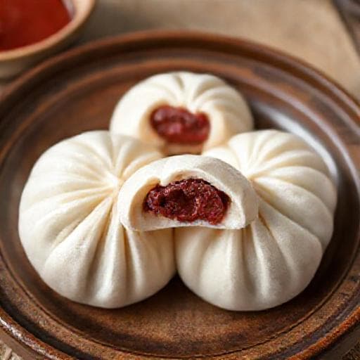 Édes Vörösbabos Kínai Gőzgombóc (Dou Sha Bao)