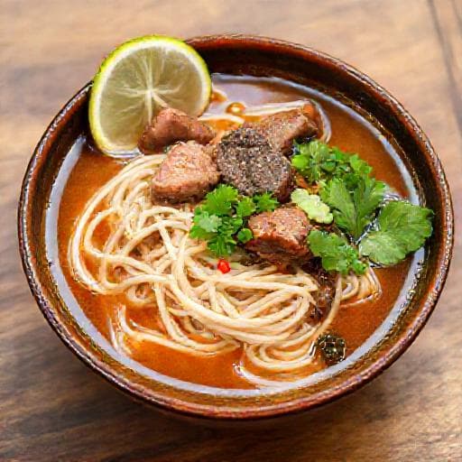 Bún bò Huế (Marhahúsos Tésztabál Huế-i Stílusban)