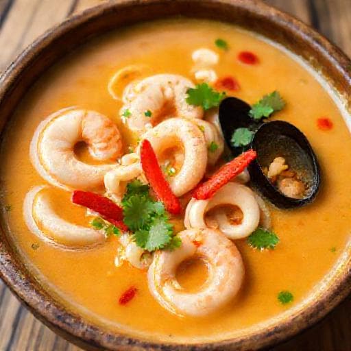 Tom Kha Gai Talay (Tenger gyümölcsei Tom Kha)