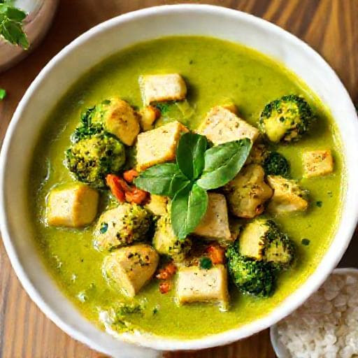 Gyors Thai Zöld Curry Tofuból