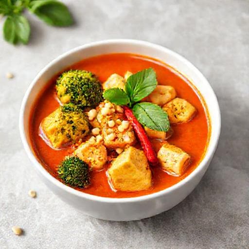 Gyors Vörös Curry Tofuval