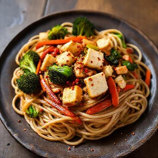 Pad See Ew Tofuval és Zöldségekkel (Vegetáriánus Twist)
