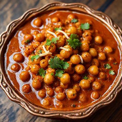 Csicseriborsó Curry "Punjabi" Stílusban