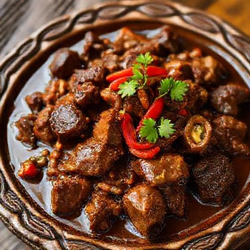Marhahúsos Rendang Padang stílusban