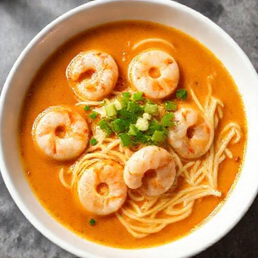 Gyors garnélás laksa