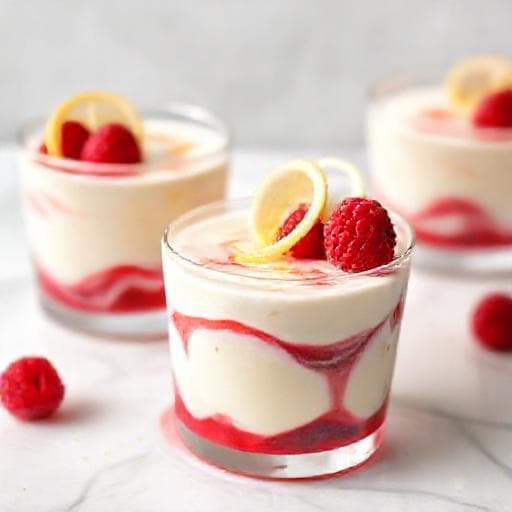 Gyors Panna Cotta Citrommal és Málnával