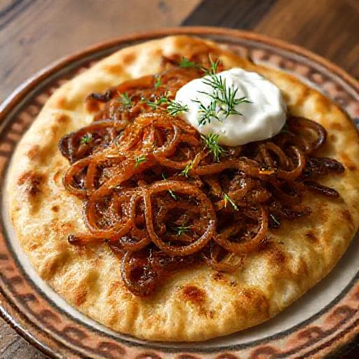 Erdélyi Hagymás Lepény (Lángos Tészta Alappal)