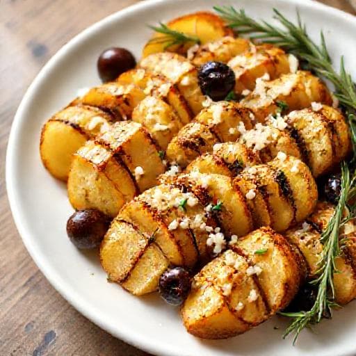 Mediterrán Hasselback Burgonya