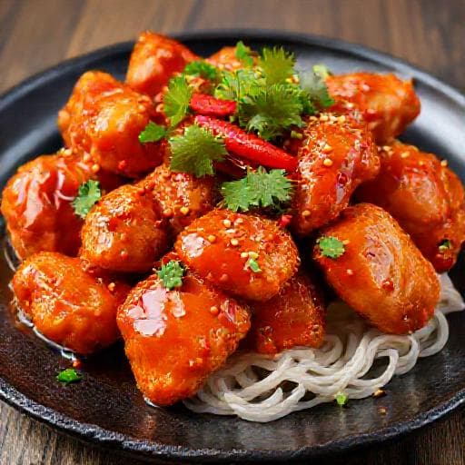 Szezámmagos Csirke Mézes-Chilis Mártással