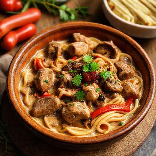 Marhahús Stroganoff 'Balkán' csavarral