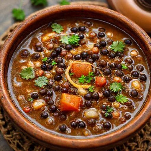 पारंपरिक काली मसूर दाल