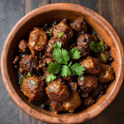 पारंपरिक मटन पेपर फ्राई